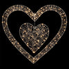 Premier 80cm Warm White LED Double Heart