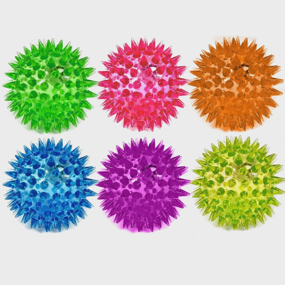 Flashing Spiky 7.5cm Ball Sensory Toy