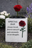 Memorial Grave Vase Red Rose Flower Holder DAD