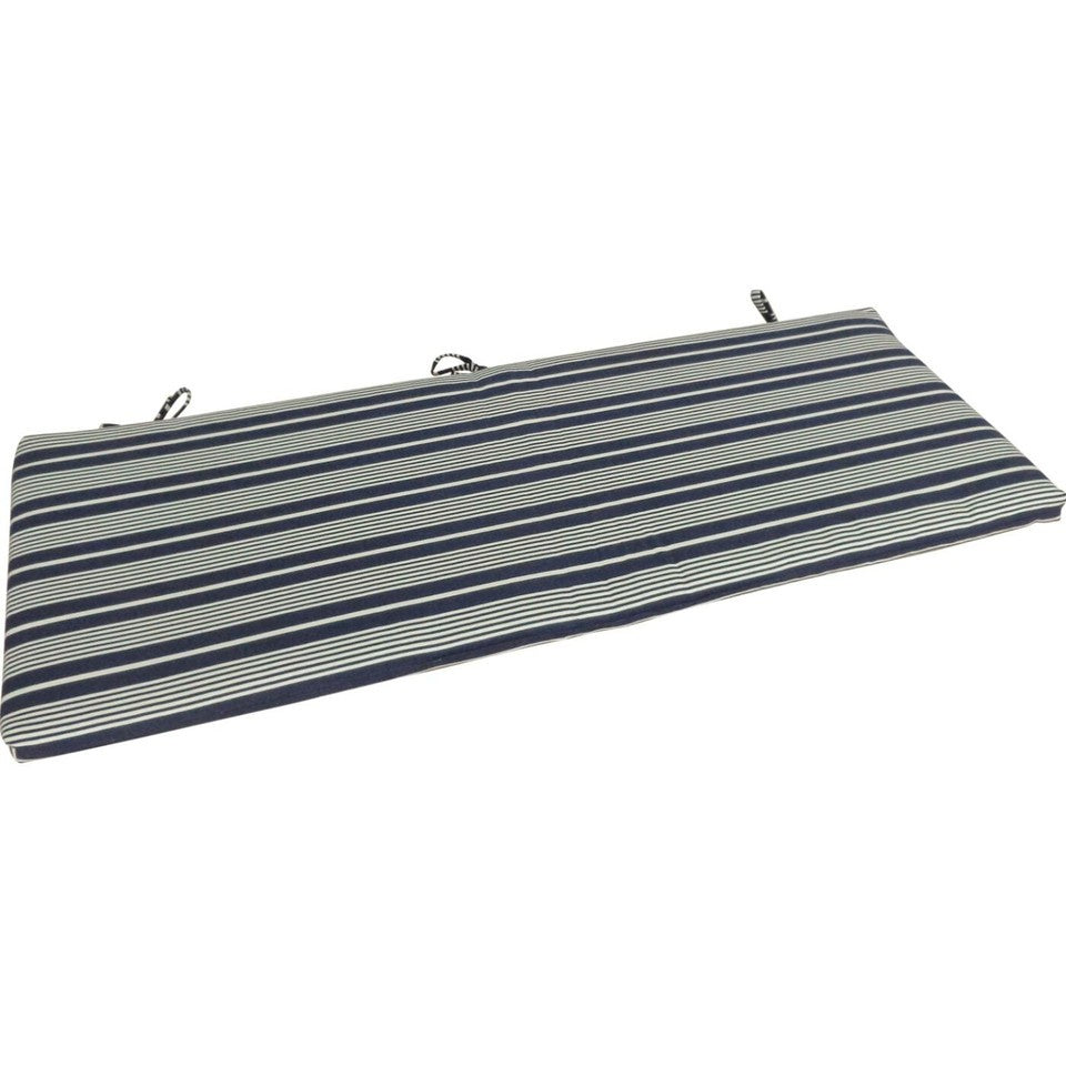 Nautical Stripe Design Shower Resistant Bench Cushions 110x41cm