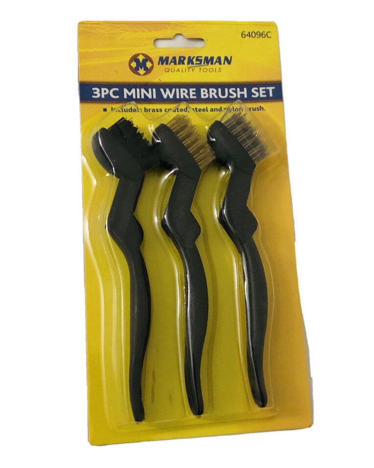 Marksman 3Pc Mini Wire Brush Set