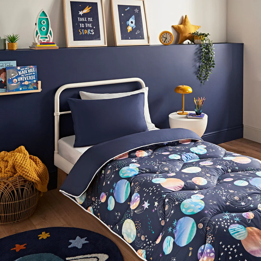 Night Lark junior coverless duvet in Space Adventure design