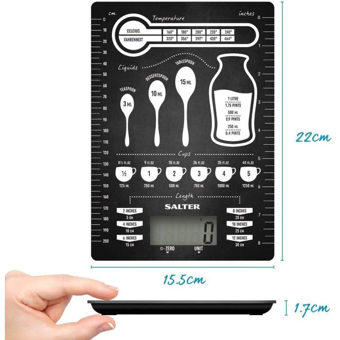Salter Conversion Digital Electronic Kitchen Scale - Black