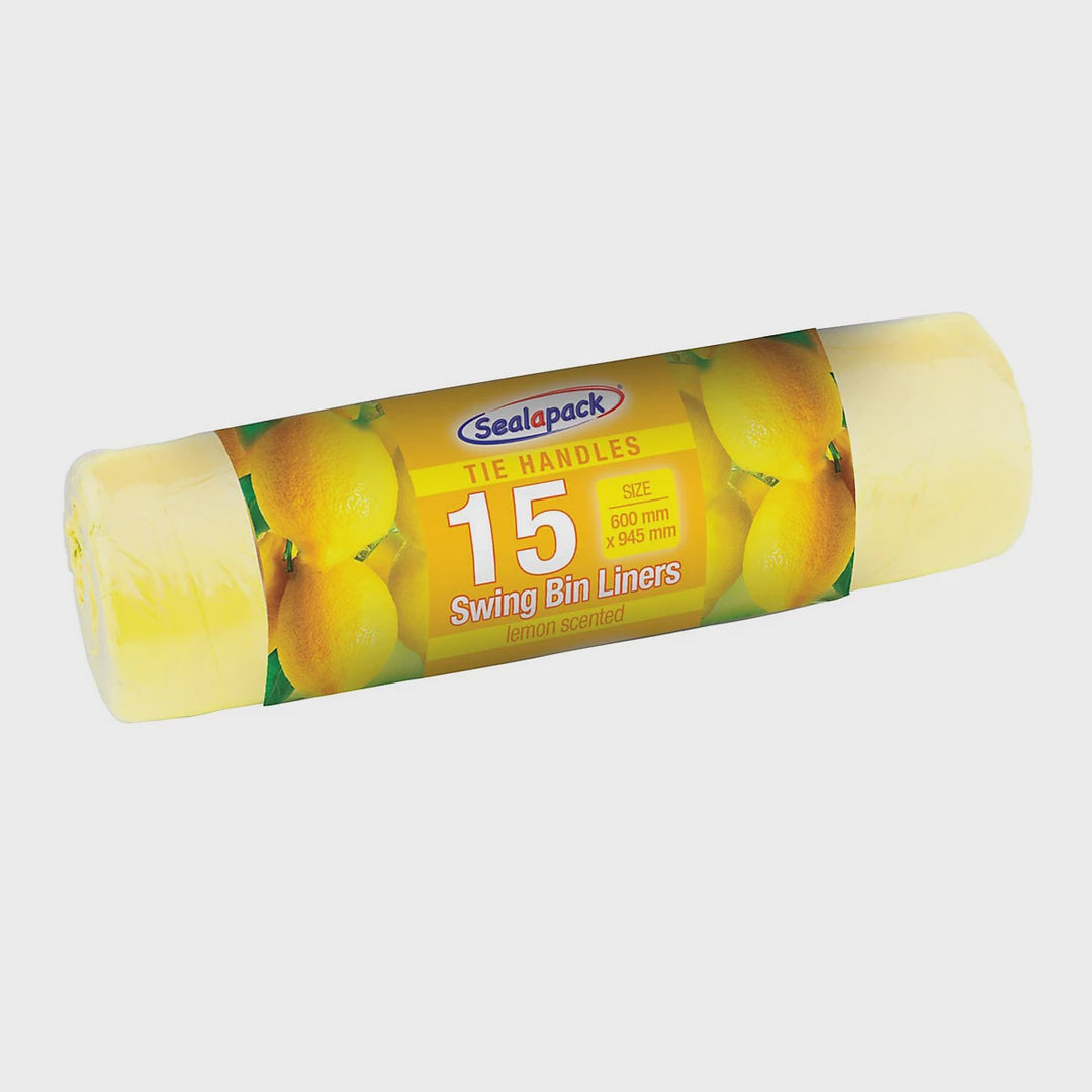 Pack Of 15 Lemon Scented Swing Bin Liner**