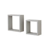 Set Of 2 Wall Cubes, Lt Grey Foil (Self Assembly) (DHD) Image 1