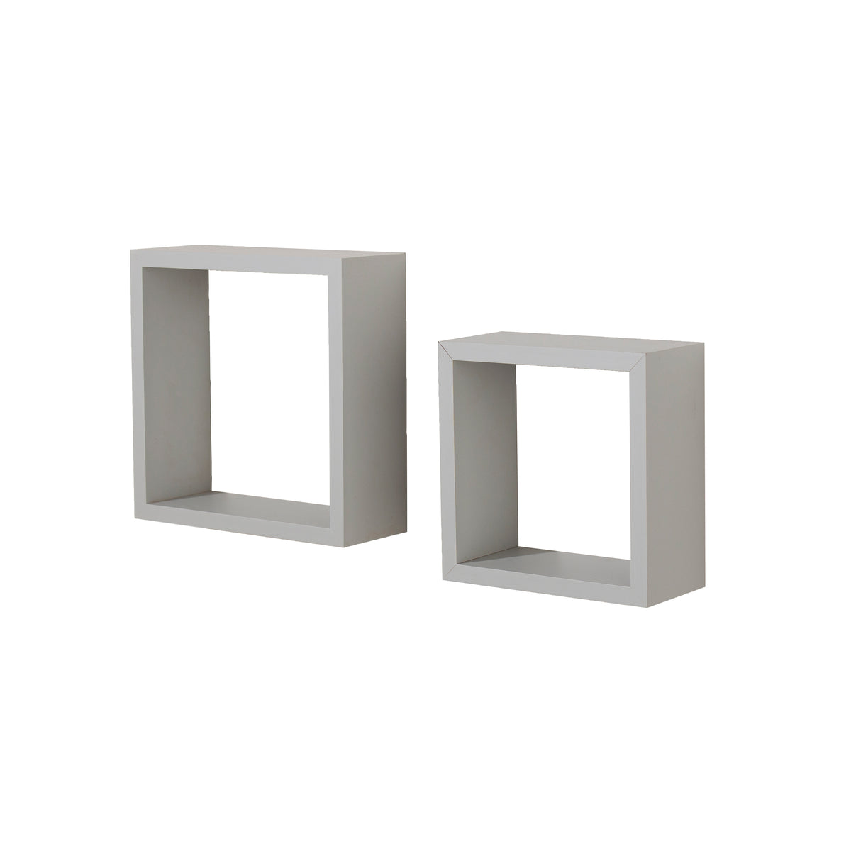 Set Of 2 Wall Cubes, Lt Grey Foil (Self Assembly) (DHD) Image 1