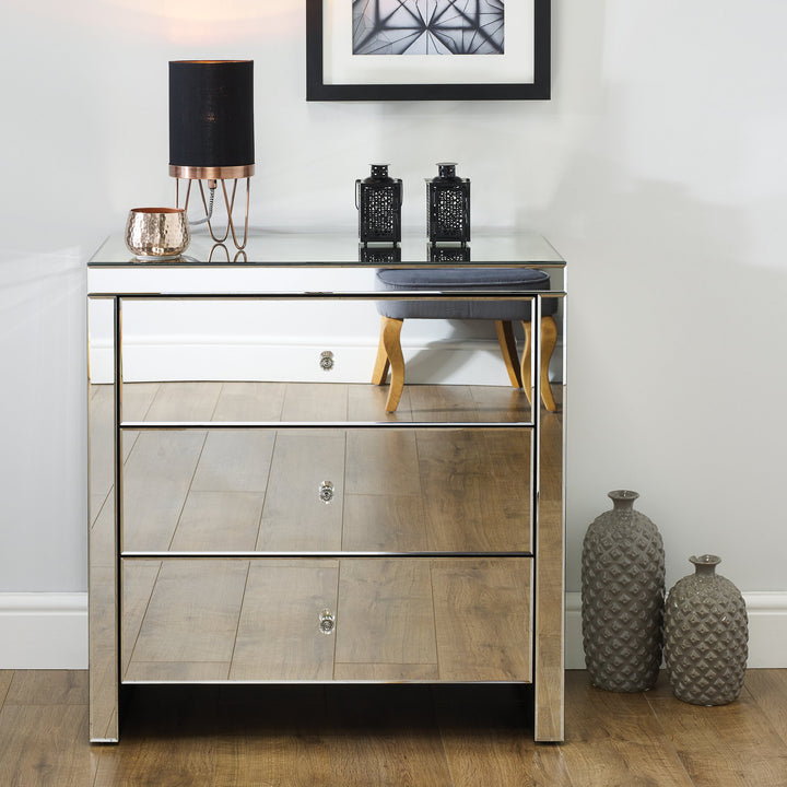 Birlea Seville 3 Drawer Chest (DHD)