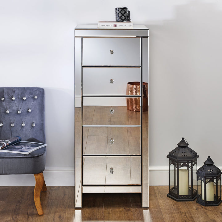 Birlea Seville 5 Drawer Narrow Chest (DHD)