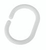 Pack Of 12 Shower Curtain Rings  White