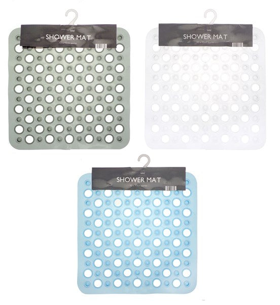 Transparent non-slip shower mat