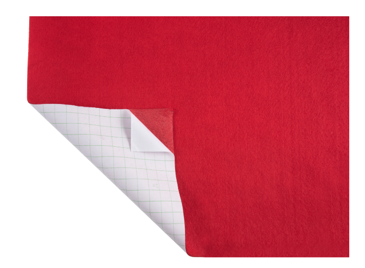 Red self adhesive felt