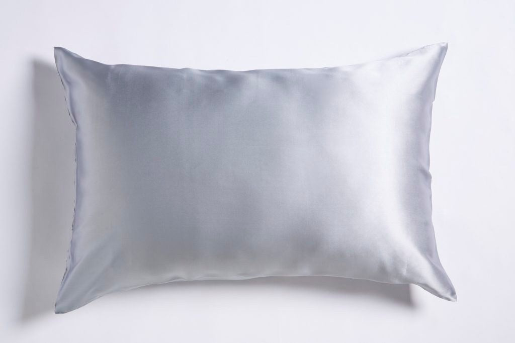 Bellissimo Pure Silk Boxed Pillowcase Silver Grey
