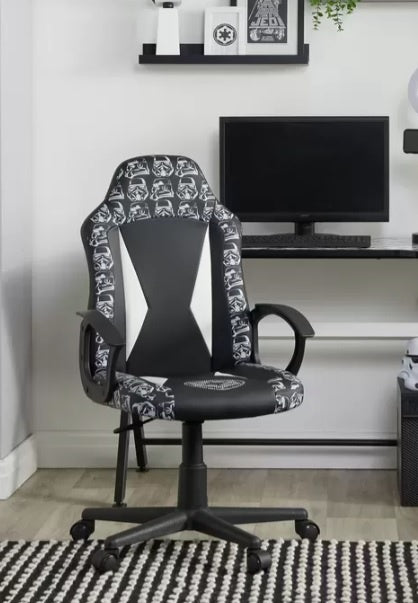 Star Wars Storm Trooper Kids Gaming Chair Black & White