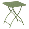 Square Bistro Folding Metal Table Moss Green (Self Assembly) (DHD) Image 1