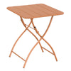 Square Bistro Folding Metal Table Terracotta (Self Assembly) (DHD) Image 1