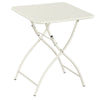 Square Bistro Folding Metal Table White (Self Assembly) (DHD) Image 1
