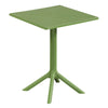Square Bistro UV Table Moss Green And Moss Green Legs (Self Assembly) (DHD) Image 1