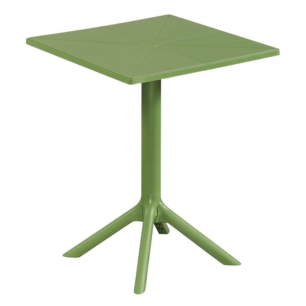Square Bistro UV Table Moss Green And Moss Green Legs (Self Assembly) (DHD) Image 1