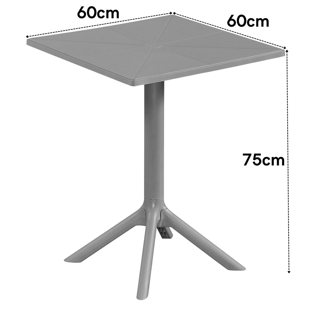 Square Bistro UV Table Moss Green And Moss Green Legs (Self Assembly) (DHD) Image 2