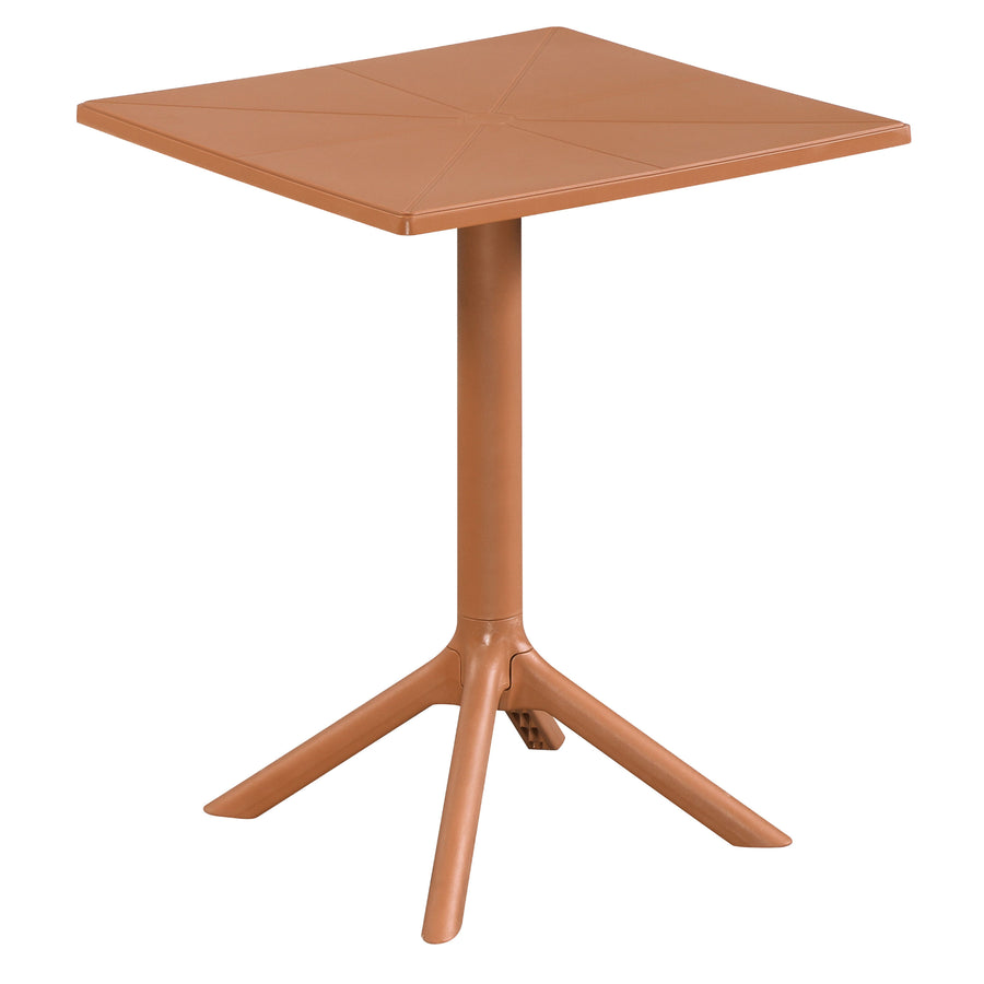 Square Bistro UV Table Terracotta And Terracotta Legs (Self Assembly) (DHD) Image 1