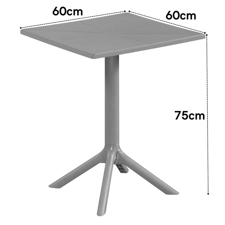 Square Bistro UV Table Terracotta And Terracotta Legs (Self Assembly) (DHD) Image 2