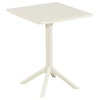 Square Bistro UV Table White And White Legs (Self Assembly) (DHD) Image 1