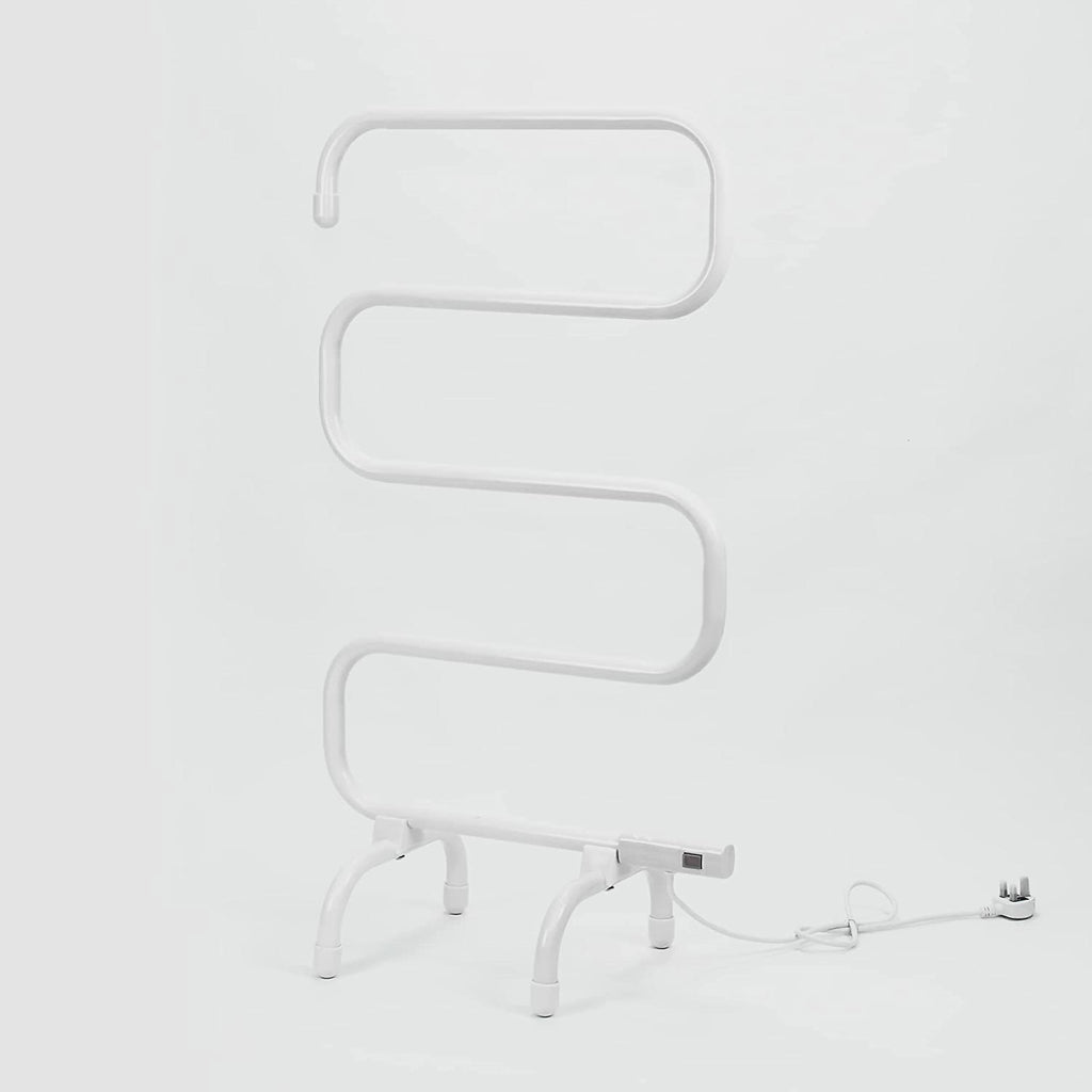 Status Home Bathroom Portable White Heated Towel Rail Clothes Airer - 100W