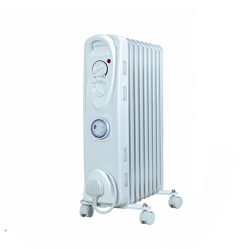 STATUS 9 Fin Oil Filled Radiator With Thermostat & Timer 2.0kW
