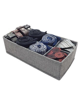 8 Section Drawer Divider / Organiser 36x18x10cm - Grey
