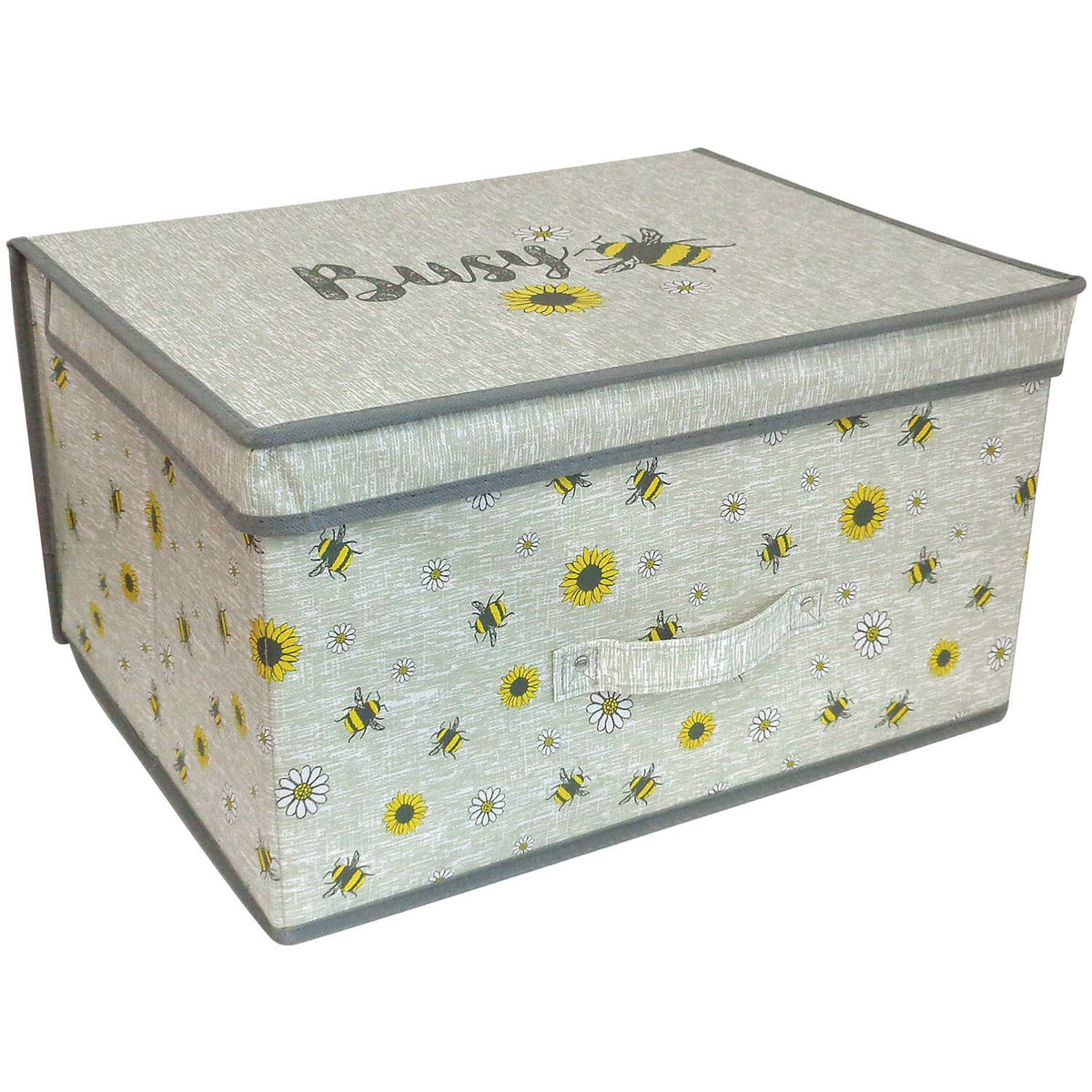 Jumbo fabric storage chest in Busy Bee design