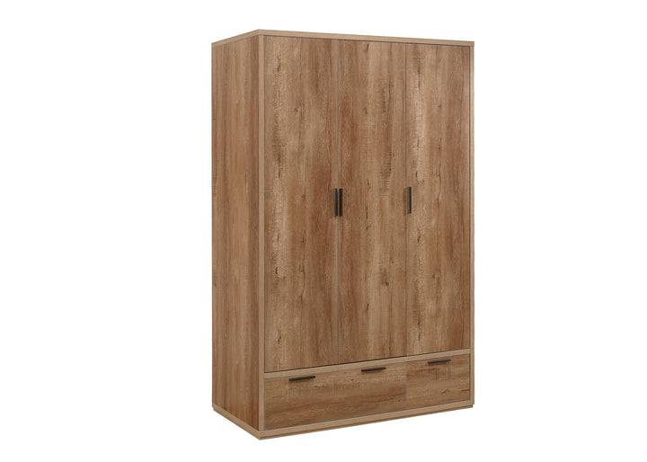 Birlea Stockwell 3 Door 2 Drawer Wardrobe (Self Assembly) (DHD)