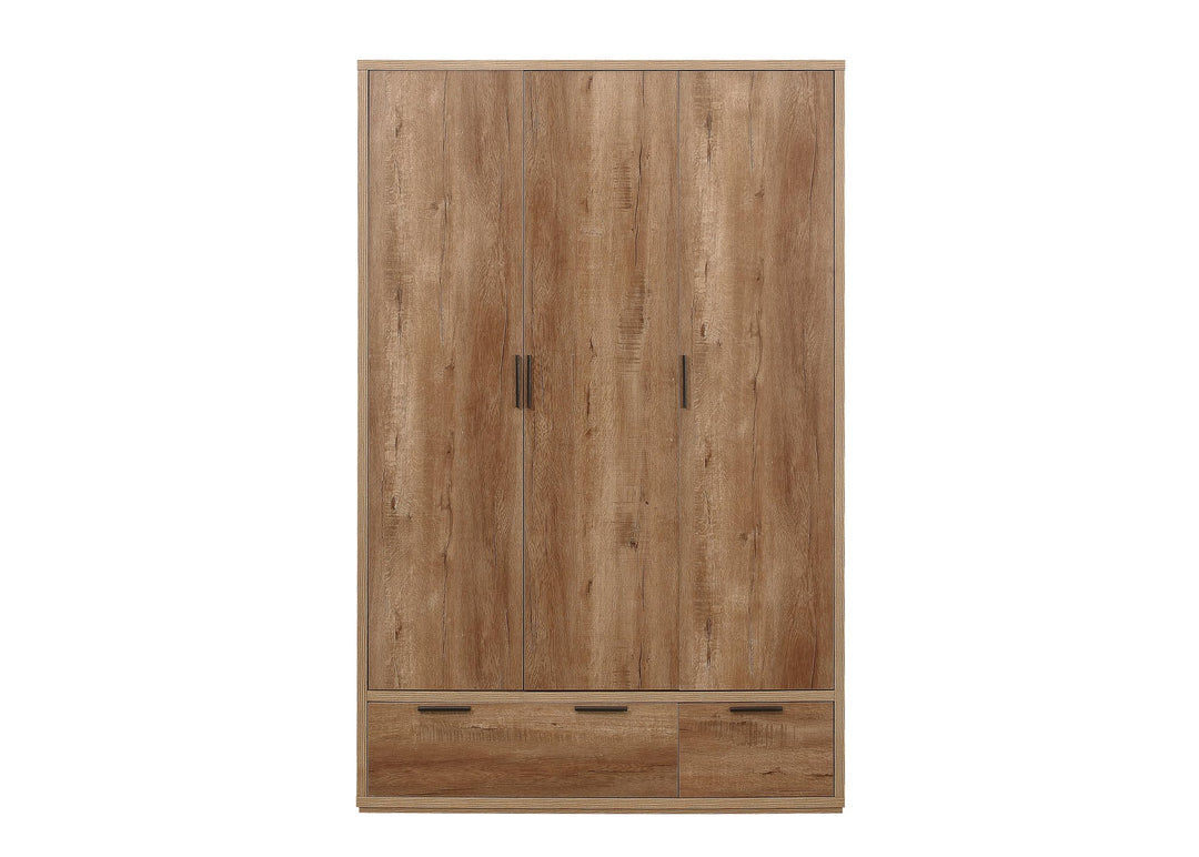 Birlea Stockwell 3 Door 2 Drawer Wardrobe (Self Assembly) (DHD)