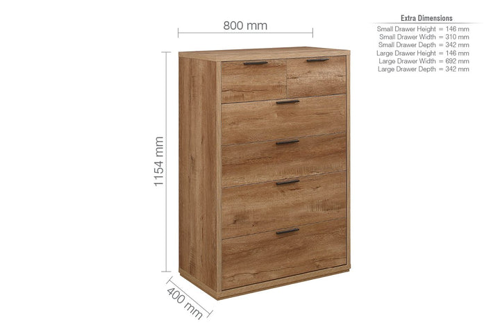 Birlea Stockwell 4 + 2 Chest (Self Assembly) (DHD)