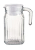 Luminarc Quadro Fridge Jug - White Lid 0.5L