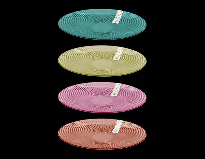Summer Plastic Plate 25cm (Assorted Colours)