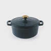 Salter Chester 24cm Cast Iron Casserole Pot - Red Enamel
