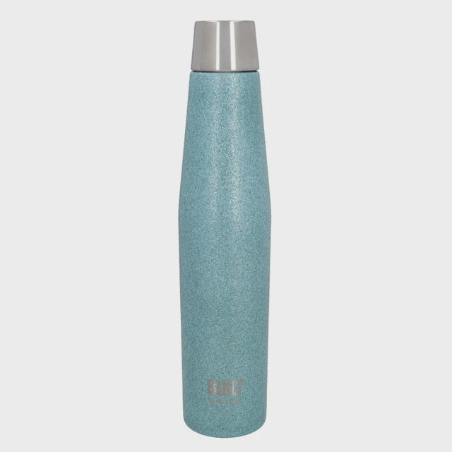 BUILT Apex 540ml Insulated Water Bottle, Aqua Glitter