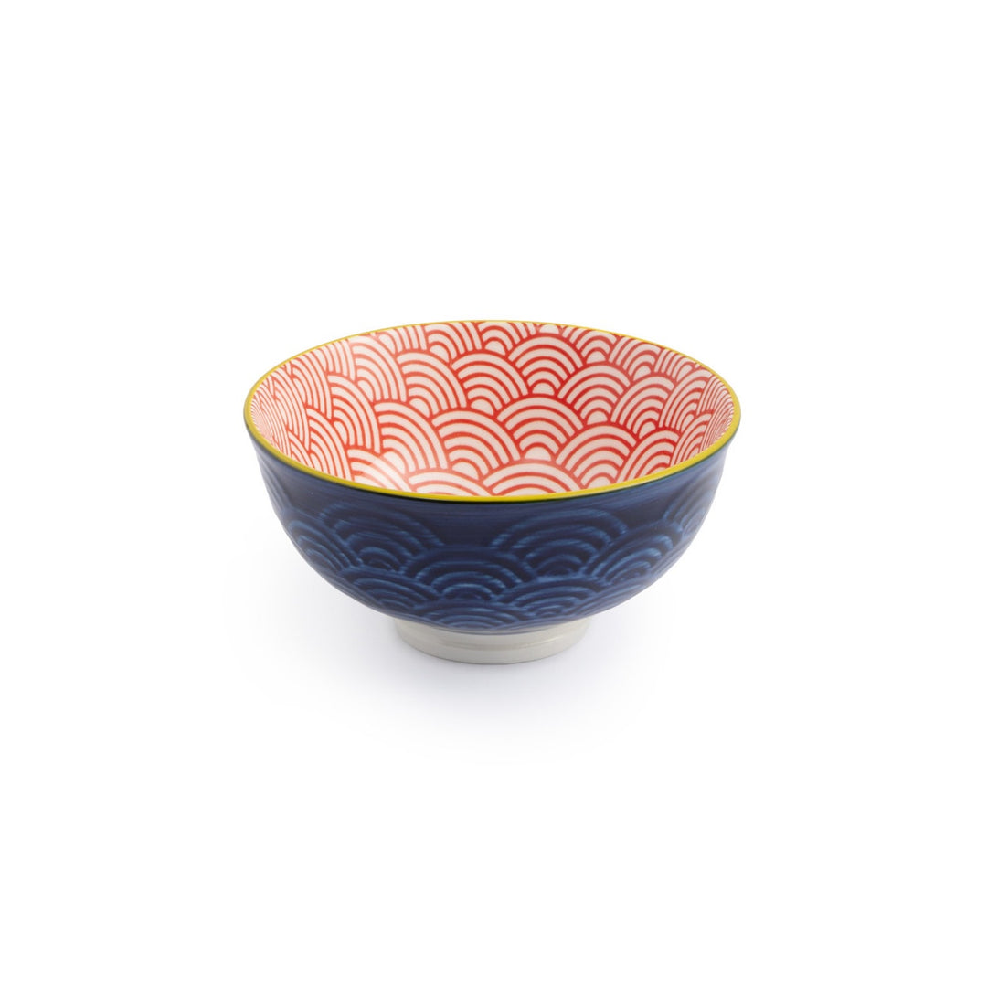 Mikasa Red and Blue Arc Stoneware Nibble Bowl, 12cm