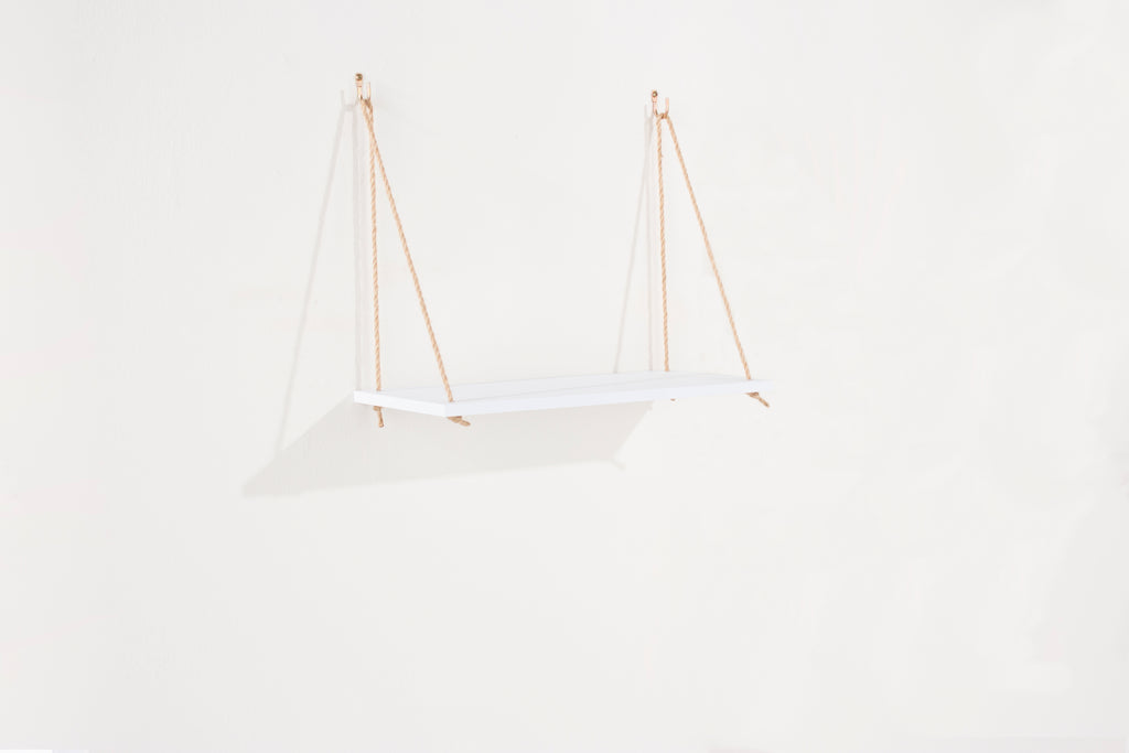 Thames Single Wide Rope Shelf, White Foil (DHD) Image 1