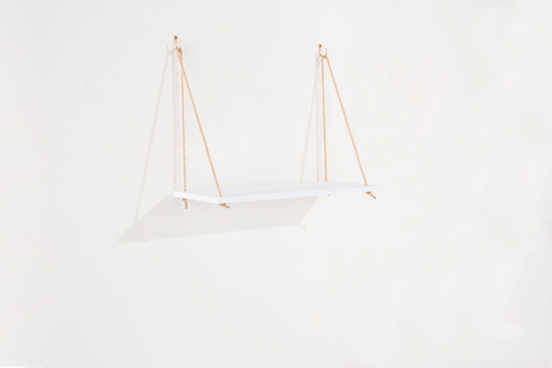 Thames Single Wide Rope Shelf, White Foil (DHD) Image 1