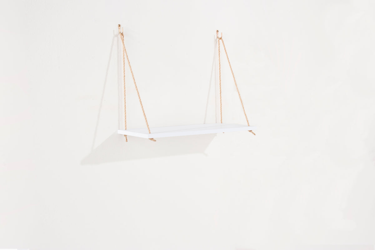 Thames Single Wide Rope Shelf, White Foil (DHD) Image 1