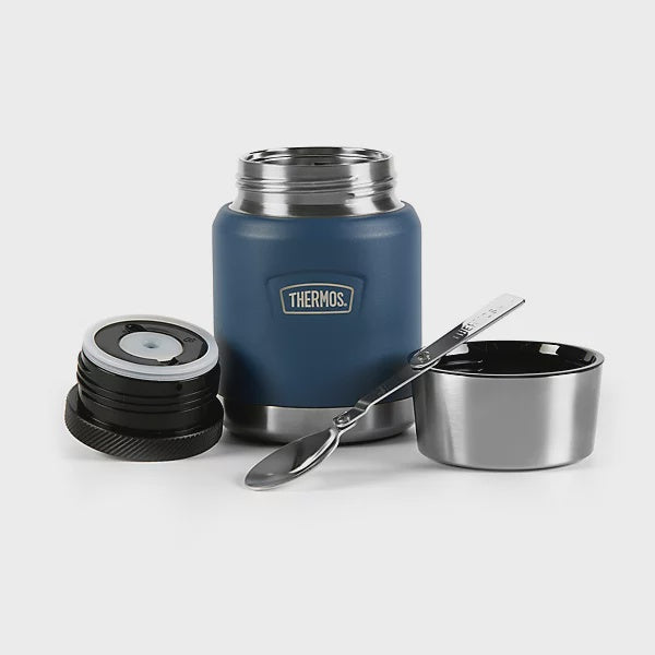 Icon Series Food Flask 470ml With Spoon Navy