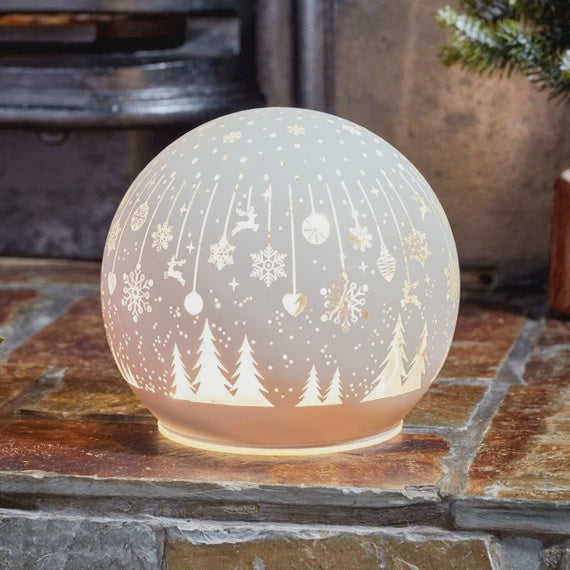 Three Kings Wonder Globe Light Ornament - White 11cm”