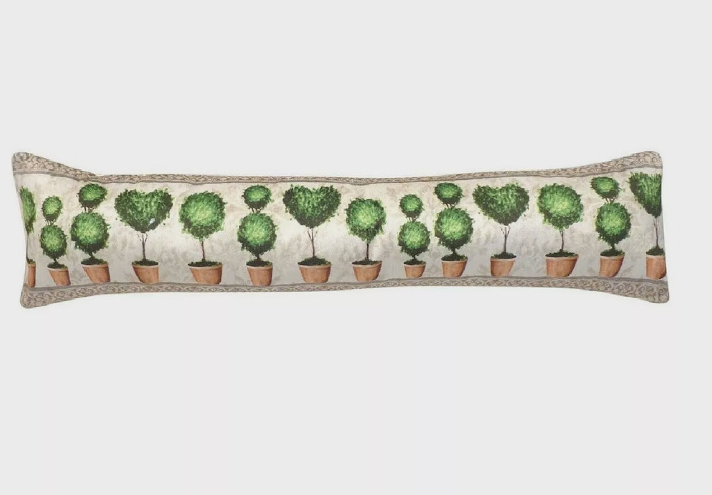 Fabric Printed Draught Excluder  Topiary Trees