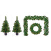 Premier Christmas Door Set 2 x 90cm Trees, 60cm Wreath & 2.7m Garland Cashmere Tip