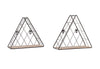 Triangle Set Of 2 Display Shelf, Black Metal And (DHD) Image 1