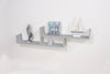 Tweed, Floating Two Tier Wall Shelf - Lt Grey Foil (DHD) Image 1