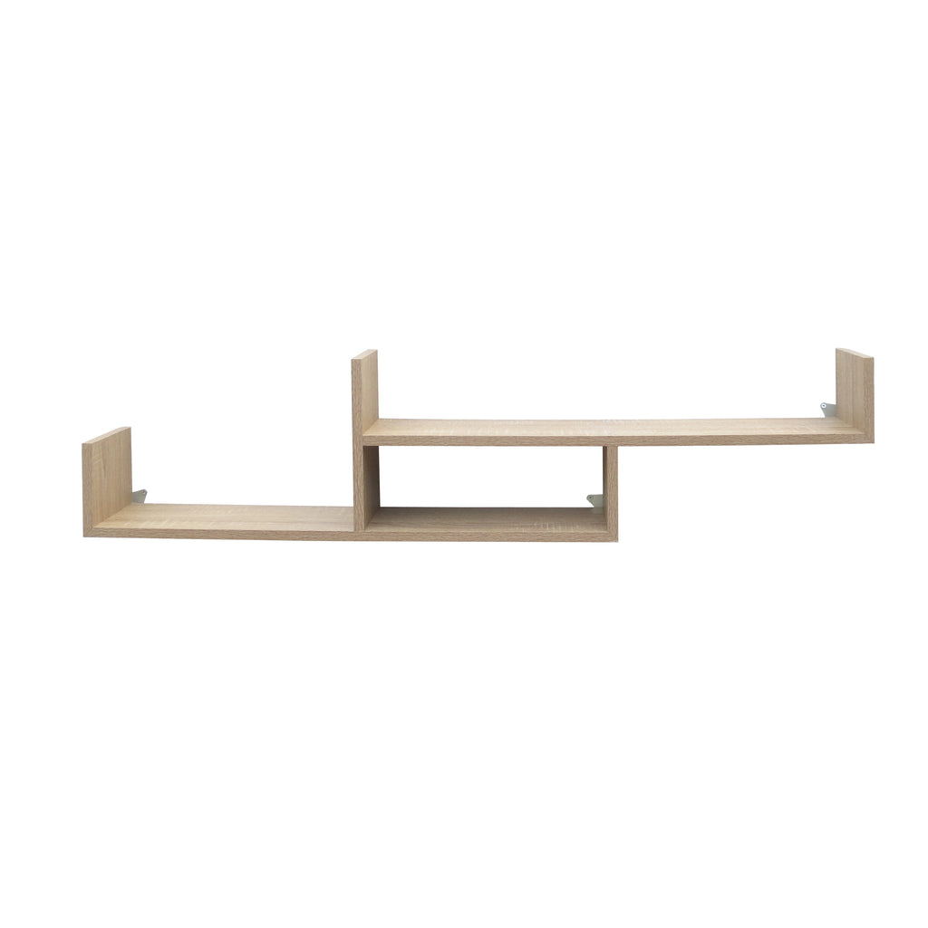 Tweed, Floating Two Tier Wall Shelf - Oak Effect (DHD) Image 1