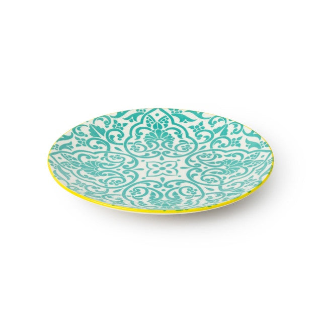 Mikasa Yellow and Blue Geometric Stoneware Side Plate, 18cm