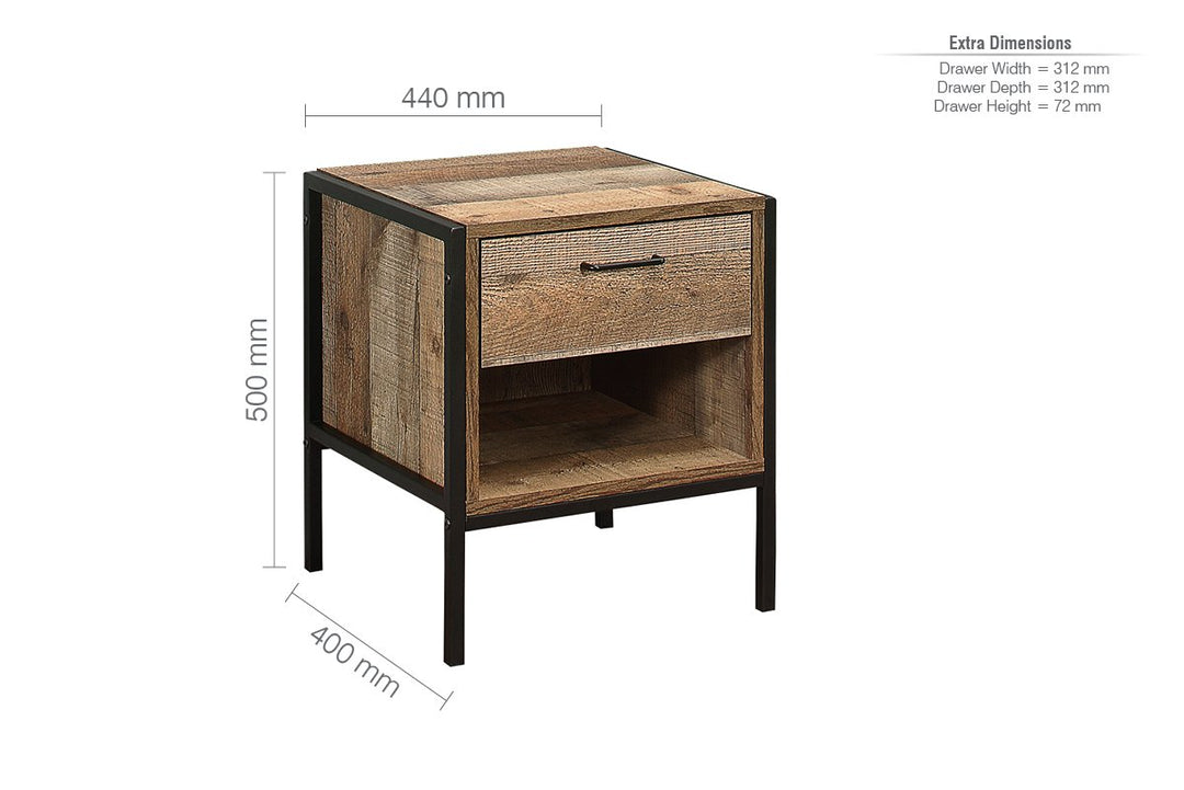 Birlea Urban 1 Drawer Bedside (Self Assembly) (DHD)